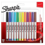 Sharpie Ultra Fine, Süper İnce Uç, Karışık 12'li Paket