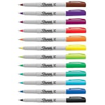 Sharpie Ultra Fine, Süper İnce Uç, Karışık 12'li Paket