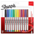 Sharpie Ultra Fine, Süper İnce Uç, Karışık 12'li Paket