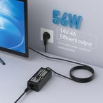 Shefor Güç Kaynağı 14V Samsung Monitör ile Uyumlu U28E590D S22D300HY S27D390H C24F396FHU S24D390HL S24D300 S24B150BL SyncMaster LCD/TFT 770 760V 1501MP Ekran Güç Kablosu Güç Adaptörü Şarj Cihazı