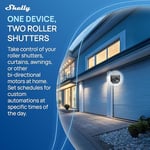 Shelly 2PM Gen4, Wi-Fi ile çalışan akıllı röle şalteri, 16A, güç ölçümü, panjur şalteri, ev otomasyonu, uzaktan kumanda, hub gerekmez, Alexa, HomeKit & Googlе, Zigbee, Matter, 1 adet