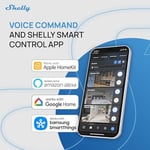 Shelly 2PM Gen4, Wi-Fi ile çalışan akıllı röle şalteri, 16A, güç ölçümü, panjur şalteri, ev otomasyonu, uzaktan kumanda, hub gerekmez, Alexa, HomeKit & Googlе, Zigbee, Matter, 1 adet