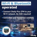 Shelly Plus 2PM, Wi-Fi ve Bluetooth 2 kanallı akıllı röle şalteri, güç ölçümü, ev otomasyonu, panjur uzaktan kumanda, Alexa ve Google Home, iOS Android uygulaması (2'li paket)