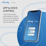 Shelly Plus 2PM | WLAN 2 kanallı akıllı röle şalteri | güç tüketimi ölçümü, ev otomasyonu | Google Home Alexa aksesuarı | iOS Android uygulaması