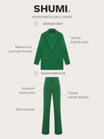 SHUMI Kadın Takım Elbise 2 Parça Oversize Tek Düğmeli Ceket Ofis İş Pantolonu, Rahat Kalıp ve kaliteli pamuk karışım polyester kumaş