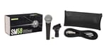 Shure SM58 Kardiyot Dinamik Vokal Mikrofonu, 25' XLR Kablo, Pnömatik Şok Montajı, Dahili Pop Filtreli Küre Örgü Izgara, A25D Mikrofon Klipsi, Saklama Çantası, 3-pin XLR Konnektör (SM58-CN)