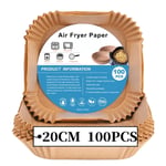 Sıcak hava fritözleri için fırın kağıdı, 100 adet Airfryer pişirme kağıdı, yapışmaz, yağa dayanıklı, suya dayanıklı hava fritözü, tek kullanımlık parşömen kağıdı, fırın ve mikrodalga için