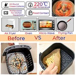 Sıcak hava fritözleri için fırın kağıdı, 100 adet Airfryer pişirme kağıdı, yapışmaz, yağa dayanıklı, suya dayanıklı hava fritözü, tek kullanımlık parşömen kağıdı, fırın ve mikrodalga için