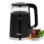 Sıcaklık ayarlı cam su ısıtıcısı 1,7 l (40 °C ila 100 °C) - Sıcak bakım fonksiyonu - Sıcaklık seçimli LED ekran - 2200 W - %100 BPA içermez