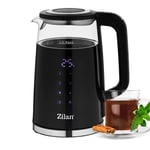 Sıcaklık ayarlı cam su ısıtıcısı 1,7 l (40 °C ila 100 °C) - Sıcak bakım fonksiyonu - Sıcaklık seçimli LED ekran - 2200 W - %100 BPA içermez