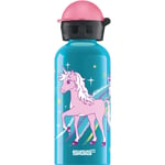 Sigg Alüminyum çocuk içecek şişesi – KBT Bella Unicorn – sızdırmaz – tüy kadar hafif – BPA içermez – iklim açısından zararsız sertifikalı – açık mavi – 0,4 l