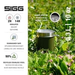 SIGG - Camp termos bardak – Travel Mug Roasted Green – Tritan kapaklı – bulaşık makinesinde yıkanabilir – kulplu – BPA içermez – yalıtımlı bardak çift cidarlı – beyaz – 0,36 l