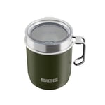 SIGG - Camp termos bardak – Travel Mug Roasted Green – Tritan kapaklı – bulaşık makinesinde yıkanabilir – kulplu – BPA içermez – yalıtımlı bardak çift cidarlı – beyaz – 0,36 l