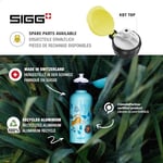 SIGG - KBT Disney Mickey Mouse School alüminyum içecek şişesi, sızdırmaz ve kırılmaz, tüy kadar hafif, BPA içermez, iklime zarar vermez sertifikalı, spor ve okul, beyaz yeşil, 0,4 l