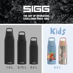 SIGG - Yalıtımlı içecek şişesi – Shield Therm One Black – gazlı içecekler için uygundur – sızdırmaz, bulaşık makinesinde yıkanabilir – BPA içermez –%90 geri dönüştür - Seçenekler: 0,5 l, 0,75 l, 1,0 l