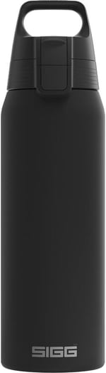 SIGG - Yalıtımlı içecek şişesi – Shield Therm One Black – gazlı içecekler için uygundur – sızdırmaz, bulaşık makinesinde yıkanabilir – BPA içermez –%90 geri dönüştür - Seçenekler: 0,5 l, 0,75 l, 1,0 l