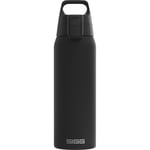 SIGG - Yalıtımlı içecek şişesi – Shield Therm One Black – gazlı içecekler için uygundur – sızdırmaz, bulaşık makinesinde yıkanabilir – BPA içermez –%90 geri dönüştür - Seçenekler: 0,5 l, 0,75 l, 1,0 l
