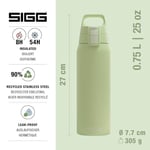 SIGG - Yalıtımlı içecek şişesi – Shield Therm One Eco Green – gazlı içecekler için uygundur – sızdırmaz, bulaşık makinesinde yıkanabilir – BPA içermez –%90 geri dönüştürülmüş paslanmaz çelik – yeşil