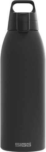 SIGG - Yalıtımlı içecek şişesi – termos Shield Therm One Black – gazlı içecekler – sızdırmaz – bulaşık makinesinde yıkanabilir – BPA içermez –%90 geri dönüştürülmüş paslanmaz çelik – siyah – 1,5 l