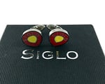 SİGLO Sarı Kırmızı Model Kol Düğmesi