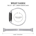 Şık Bling Bantlar Fitbit Charge 4/Charge 3/Charge 3 SE Fitness İzleyici ile Uyumlu, Yapay Elmas Şık Bileklik Paslanmaz Çelik Metal Yedek Kayış Bileklik Takı Kayışı Kadın Kız