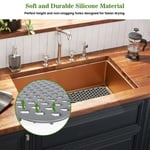 Silikon Lavabo Paspası 63 cm x 33 cm Mutfak Evye Matı Kaymaz, Stabil, Isıya Dayanıklı Mutfak Mutfak Mutfak için Lavabo Koruyucuları Paslanmaz Çelik Lavabo Porselen Kase Banyo Lavabosu