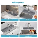 Silikon Musluk Paspası Sıçrama Koruması, Mutfak Lavabosu için Lavabo Koruyucuları, 17,1 x 5,9 İnç, Musluğun Arkasındaki Lavabo Sıçrama Koruması, Mutfak ve Banyo