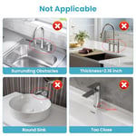 Silikon Musluk Paspası Sıçrama Koruması, Mutfak Lavabosu için Lavabo Koruyucuları, 17,1 x 5,9 İnç, Musluğun Arkasındaki Lavabo Sıçrama Koruması, Mutfak ve Banyo