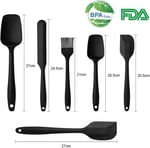 Silikon Spatula Kaşık Seti, 6 adet silikon spatula, çorba kaşığı, fırın fırçası, spatula, ısıya dayanıklı ve yapışmaz, paslanmaz çelik ve dikişsiz tek parça tasarım.Kaliteli Malzeme
