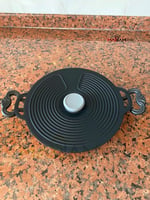 Silikon Tencere Kapağı, Tava Kapağı, Isı Koruyucu, Vakumlu kapak, Muhafaza kapağı (Siyah, 4'lü) - Bedenler: 4'lü, 20Cm, 23Cm, 28Cm