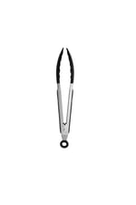 Silikon Uçlu Metal Maşa, 23 cm, Siyah, BPA Free, Yanmaz Yapışmaz Kaplama, Ergonomik Tasarım, Mutfak ve Mangal İçin