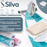 Silva Lora Ütü Masası Kılıfı - Silver (Gri), Tek Beden, Kordonlu Sabitleme, Tüm Ütü Masalarına Uyumlu,%100 Pamuk - Bedenler: X-Large, XL