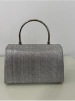 Silver Işıltılı Clutch Abiye Çanta