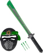 Simba 108042238 Next Ninja oyuncak kılıç ve maske, ışık, ses ve atış fonksiyonlu, 60 cm, kumaş bantlı, 3 yaş ve üzeri