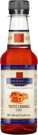 SIMONELLI CHOCOLATE 3'lü Şurup Seti (Toffee Karamel + Çikolata+ Vanilya) Kahve Ve Kokteyl Şurubu 3x250ml