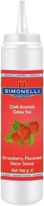 SIMONELLI CHOCOLATE Çilek Aromalı Dekor Sos 750 G