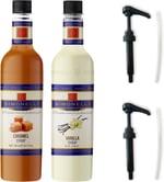 SIMONELLI CHOCOLATE Kahve ve Kokteyl Şurubu Karamel Aromalı + Vanilya Aromalı 70 CL + 2 ADET POMPA
