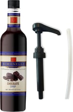 SIMONELLI CHOCOLATE Kahve ve Kokteyl Şurubu Çikolata Aromalı + Beyaz Çikolata Aromalı 700 ml + 2 ADET POMPA