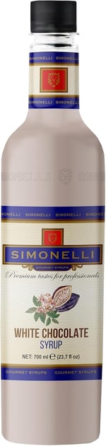 SIMONELLI CHOCOLATE Kahve ve Kokteyl Şurubu Karamel Aromalı + Beyaz Çikolata Aromalı 70 Cl + 2 Adet Pompa
