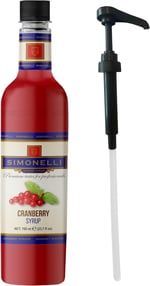 SIMONELLI CHOCOLATE Kahve ve Kokteyl Şurubu Kızılcık Aromalı 700 ML + POMPA