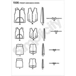 Simplicity Simplcity Dikiş Deseni 1506: Husky Erkek Çocuk ve Büyük ve Uzun Erkek Yelekleri, Beden A, A (S-L / 1XL-5XL), Beyaz