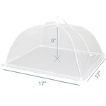 Simply Genius Pop-Up Mesh Gıda Örtüsü Çadır - 43 x 43 cm, Beyaz, 3'lü Paket, Kompakt - Kamp Temelleri ve Piknik Yiyecek Örtüleri - Açık Hava Partisi Temelleri