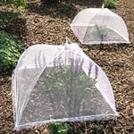 Simply Genius Pop-Up Mesh Gıda Örtüsü Çadır - 43 x 43 cm, Beyaz, 3'lü Paket, Kompakt - Kamp Temelleri ve Piknik Yiyecek Örtüleri - Açık Hava Partisi Temelleri