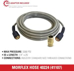 Simpson Cleaning 40224 Morflex Serisi 3300 PSI Basınçlı Yıkama Hortumu, Soğuk Su Kullanımı, 1/4 İnç x 25 Feet, Doğal