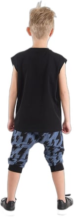 Şimşek Dino Erkek Çocuk T-shirt Kapri Şort Takım