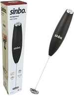 Sinbo Elektrikli Süt Köpürtücü, Pilli Mini Mikser, Paslanmaz Çelik Çırpıcı Uçlu, Siyah STO-6723