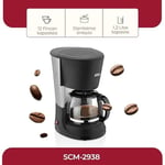 Sinbo SCM-2938 Filtre Kahve Makinesi 12 Fincan / 1.2 Litre Kapasite | Damlatmaz Özellik | Termostatlı Isıtma | Cam Demlik | Ofis ve Ev için