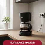 Sinbo SCM-2938 Filtre Kahve Makinesi 12 Fincan / 1.2 Litre Kapasite | Damlatmaz Özellik | Termostatlı Isıtma | Cam Demlik | Ofis ve Ev için