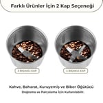 Sinbo SCM-2982 Elektrikli Kahve ve Baharat Öğütücü, 2 Öğütme Hazneli Baharat Değirmeni