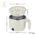 Sinbo SCO-5063 Çok Fonksiyonlu Buharlı Pişirici – 800 Ml Kapasite, Paslanmaz Gizli Rezistans, Temperli Cam Kapak, Krem Renk